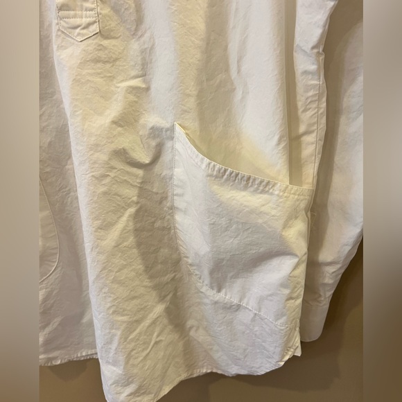 MNC Atelier Cotton Tunic Distressed Collar and Hem Couture Lagenlook Size Medium - Picture 6 of 14